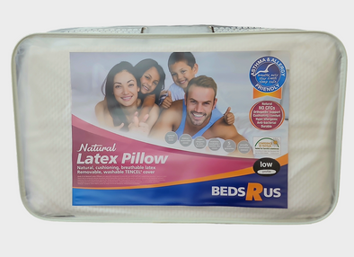 Beds R Us Natural Latex Pillow Low Profile