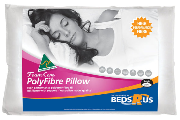 Beds R Us Foam Core Poly Fibre Pillow
