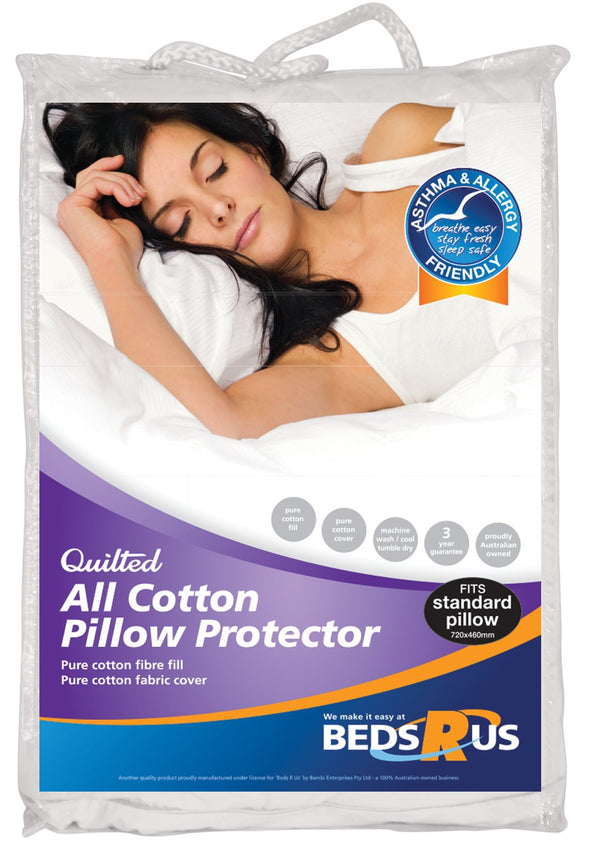 Beds R Us All Cotton Pillow Protector